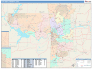 Fort Smith Metro Area Wall Map Color Cast Style